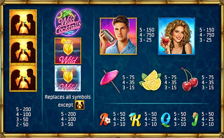  Wild cocktails slots free spins